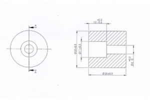 customer drawing of sg grinding wheel